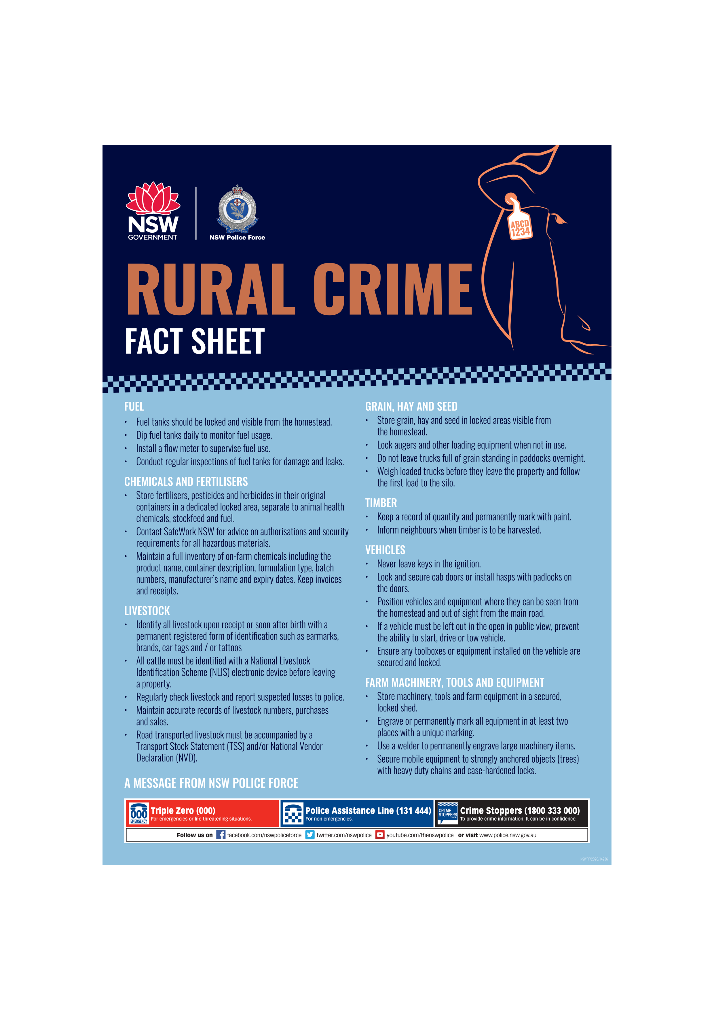 Livestock theft prevention;